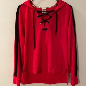 PINK Red Sweater with Laces